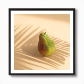 Pear On A Beige Background Art Print