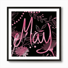 Pink May Flowers Art Print