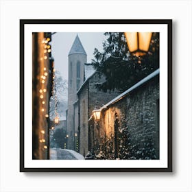 Street Lights In France Art Print