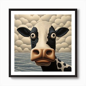 Portrait Of The Cow Art Print