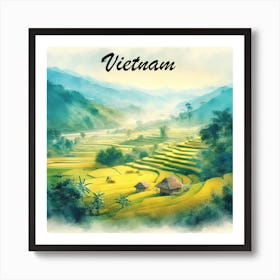 Vietnam Rice Fields Art Print