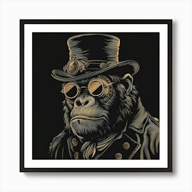 Steampunk Monkey 54 Art Print