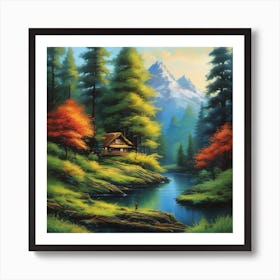 Cabin In The Woods 6 Art Print