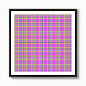 Pink And Yellow Plaid 1 Art Print