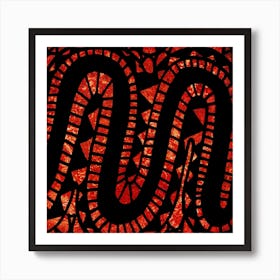 Background Abstract Red Black Art Print