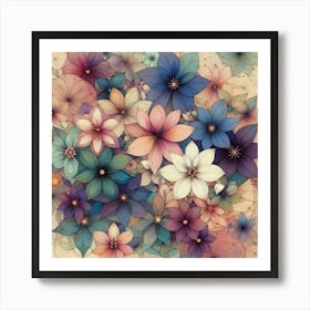 Purple Flowers Art Print