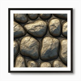 Stone Wall Texture 9 Art Print