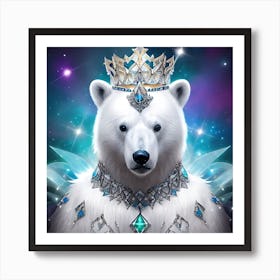 Polar Bear In Tiara 1 Póster