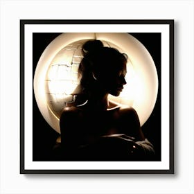 Silhouette Of A Woman Art Print