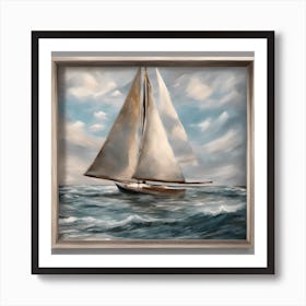 Sailboat In The Ocean Art Print