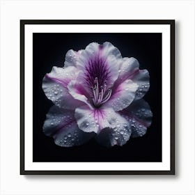 Purple Azalea Flower Art Print