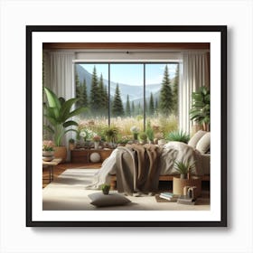 Bedroom With Plants 2 Art Print