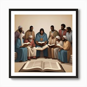 Bible Study Art Print