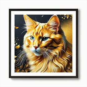 Golden Cat 31 Art Print