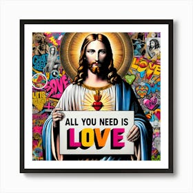 Divine Message: The Power of Love Art Print