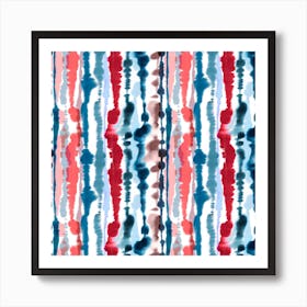 Soft Nautical Watercolor Lines Square Art Print