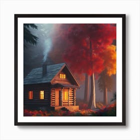 Cabin In The Woods Art Print