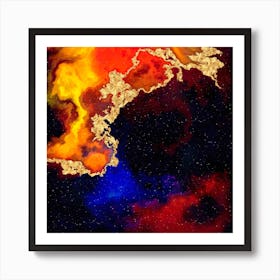 100 Nebulas in Space with Stars Abstract n.080 Art Print