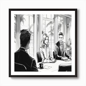 Business Meeting Art Print