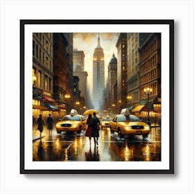 New York City Taxis Art Print Art Print