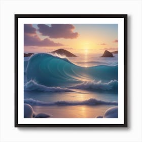 Ocean At Sunset Art Print