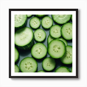 Cucumber Slices - Cucumber Stock Videos & Royalty-Free Footage Art Print