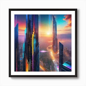 Futuristic Cityscape 116 Art Print