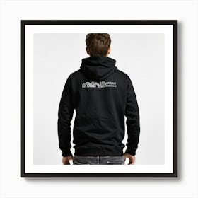 Back View Of Man In Black Hoodie 6 Art Print