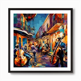 Jazz Musicians In New Orleans Art Print