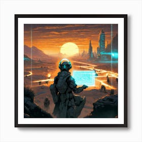 Final War Before Sun set Art Print