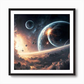 Space Painting Art Print