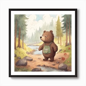 Bear In The Forest Art Print