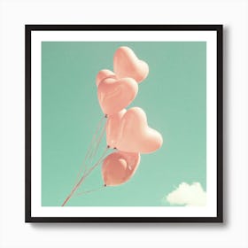 Heart Balloons Art Print