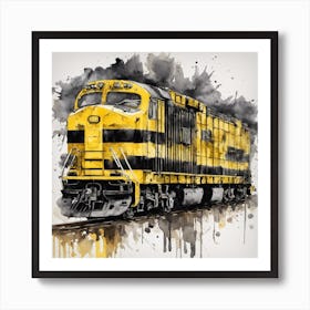 Yellow Train Art Print