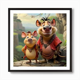 Rat And The Mouse Art Print