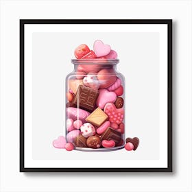 Valentine'S Day Candy Jar 8 Art Print