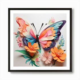Paper Butterfly Art Print