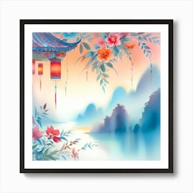 Chinese Landscape Painting 19 Art Print