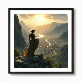 Athena Goddess Of War Art Print