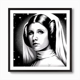 Princess Leia Black And White Star Wars Art Print Art Print