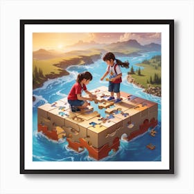 Dreamshaper V7 Solving Puzzles And Helping Others On Their Jou 0 Art Print