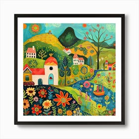 Kids Travel Illustration Chile 2 Art Print