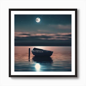 Moonlight On The Water Art Print