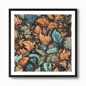Autumn Leaves Pattern #2 Art Print