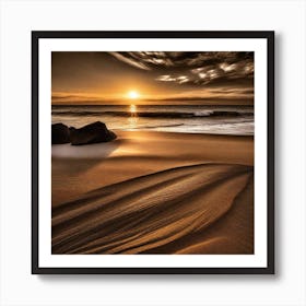 Sunset On The Beach 745 Art Print