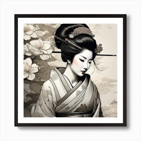 Geisha 140 Art Print