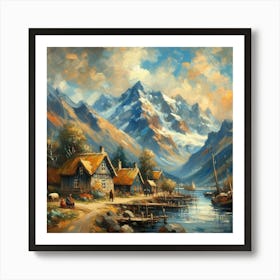 Norwegian Village Art Print