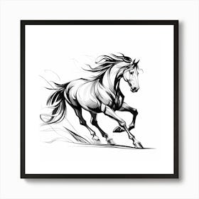 Horse Running 1 Art Print