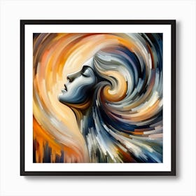 Abstract Of A Woman'S Head 2 Art Print