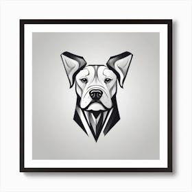 Dog Head Vector Illustration Art Print